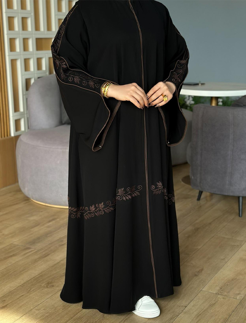 BRK07 Black Without hijab Abaya Borkha